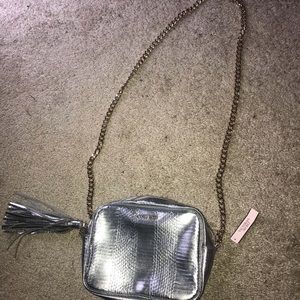 Silver Victoria’s Secret crossbody handbag NEW